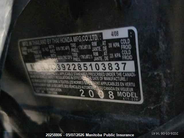 Продаж на аукціоні авто 2008 Honda Cbr125r, vin: MLHJC392285103837, номер лоту: 20258806