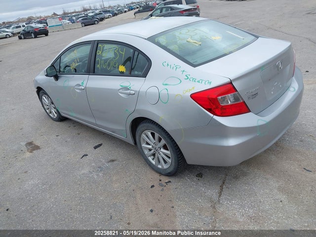 20258821 :رقم المزاد ، 2HGFB2F49CH108449 vin ، 2012 Honda Civic Lx مزاد بيع