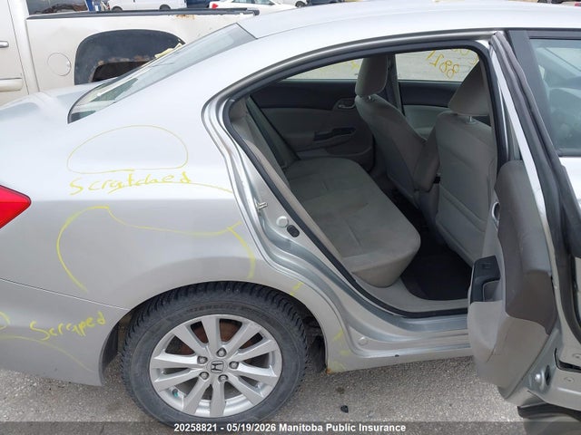 20258821 :رقم المزاد ، 2HGFB2F49CH108449 vin ، 2012 Honda Civic Lx مزاد بيع