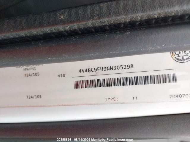 Продажа на аукционе авто 2022 Volvo Vnl64t, vin: 4V4NC9EH9NN305298, номер лота: 20258836