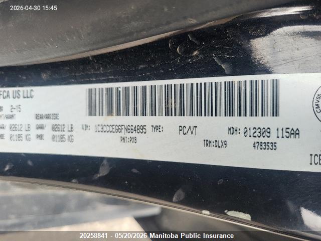 1C3CCCEG6FN664895 Chrysler 200 C V6