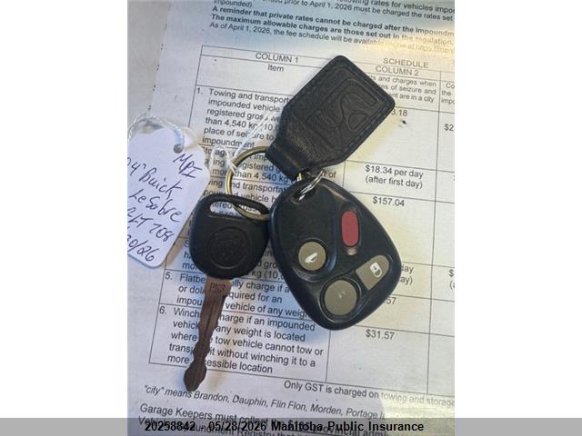 Продаж на аукціоні авто 2004 Buick Le Sabre Limited, vin: 1G4HR54K044138648, номер лоту: 20258842