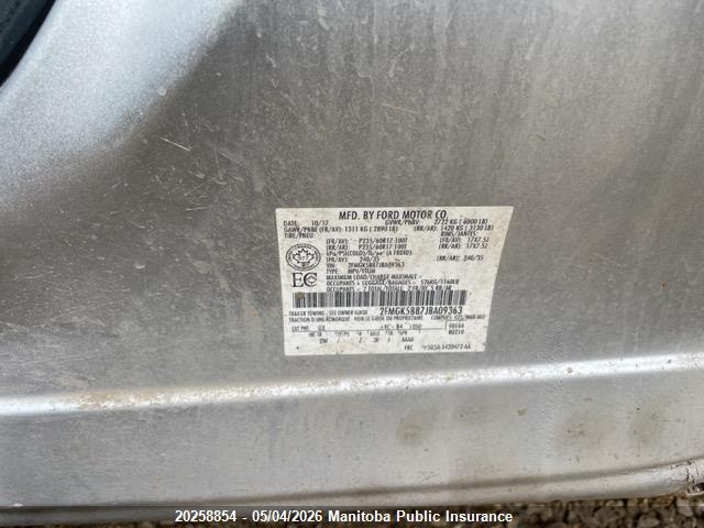2018 Ford Flex Se მანქანა იყიდება აუქციონზე, vin: 2FMGK5B87JBA09363, აუქციონის ნომერი: 20258854