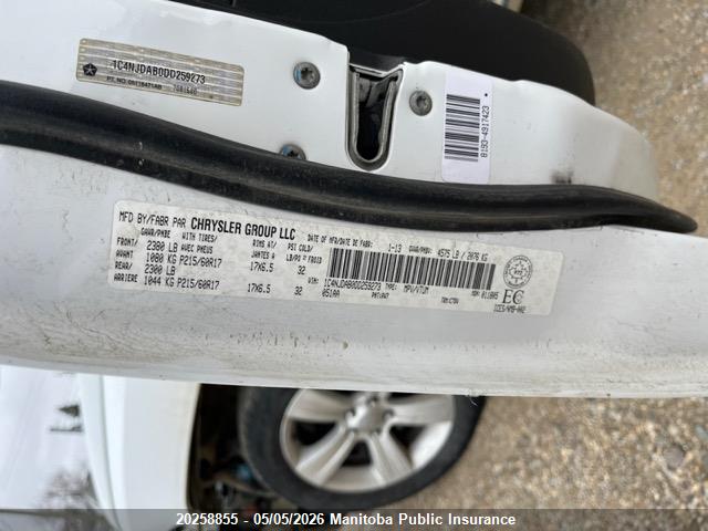 Aukcja sprzedaży 2013 Jeep Compass North, vin: 1C4NJDAB0DD259273, numer aukcji: 20258855