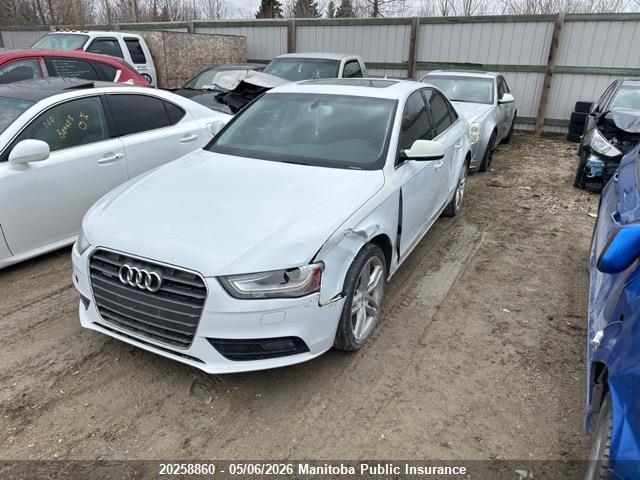 2013 Audi A4 2.0t Quattro მანქანა იყიდება აუქციონზე, vin: WAUFFCFL2DA182096, აუქციონის ნომერი: 20258860