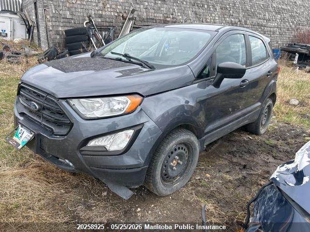 Aukcja sprzedaży 2020 Ford Ecosport S, vin: MAJ6S3FL5LC351082, numer aukcji: 20258925