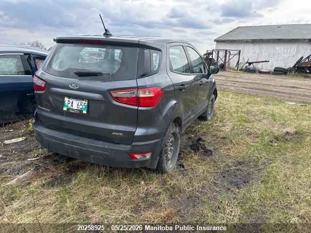 Aukcja sprzedaży 2020 Ford Ecosport S, vin: MAJ6S3FL5LC351082, numer aukcji: 20258925