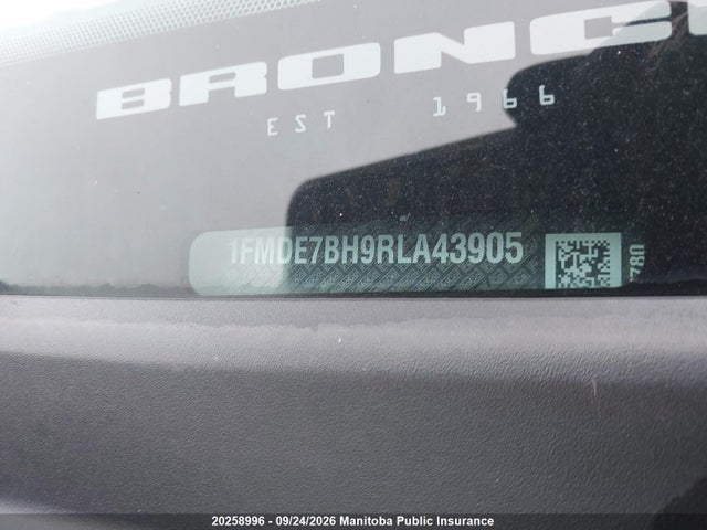 Ford Bronco Big Bend 2024 1FMDE7BH9RLA43905 Image 9