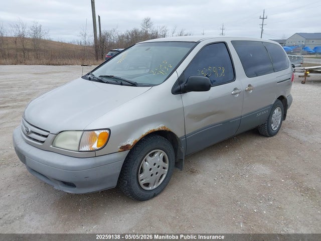 2003 Toyota Sienna Ce V6 მანქანა იყიდება აუქციონზე, vin: 4T3ZF19C53U512636, აუქციონის ნომერი: 20259138