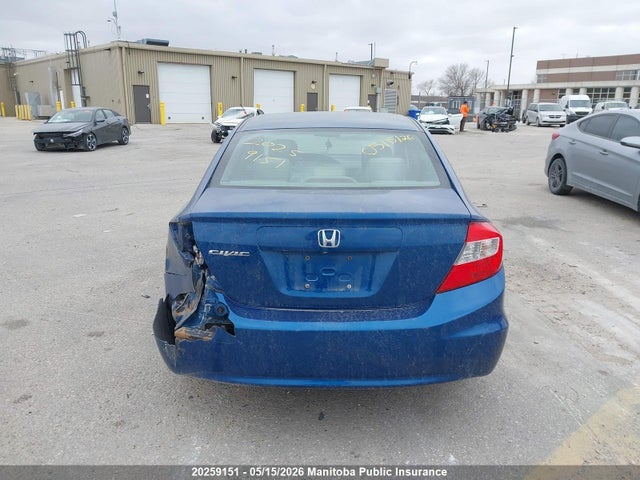 20259151 :رقم المزاد ، 2HGFB2F45CH015167 vin ، 2012 Honda Civic Lx مزاد بيع