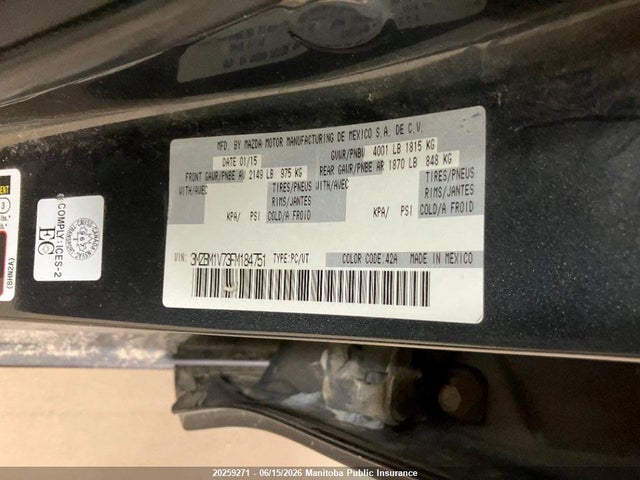 Mazda Mazda3 Gs Sky 2015 3MZBM1V73FM184751 Image 6