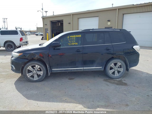 20259272 :رقم المزاد ، 5TDBK3EH6CS148450 vin ، 2012 Toyota Highlander V6 مزاد بيع