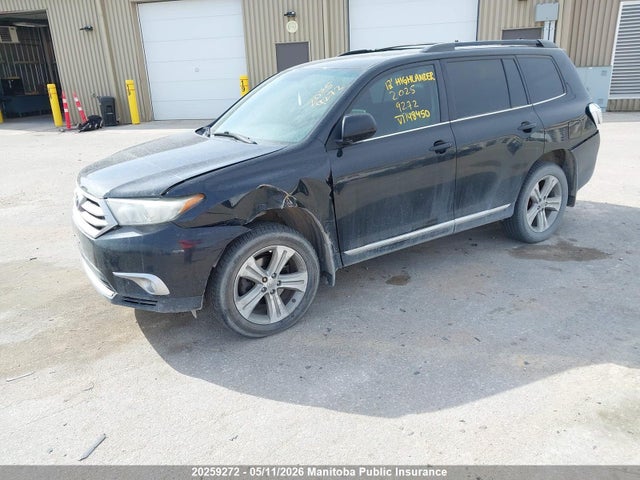 20259272 :رقم المزاد ، 5TDBK3EH6CS148450 vin ، 2012 Toyota Highlander V6 مزاد بيع