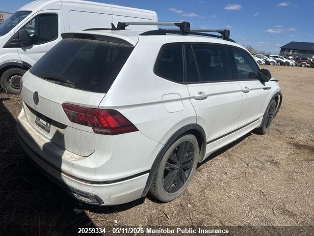 Aukcja sprzedaży 2022 Volkswagen Tiguan Comfort R-line 2.0 Tsi, vin: 3VV8B7AX1NM043401, numer aukcji: 20259334