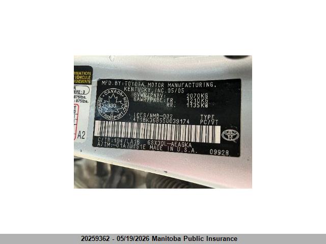 Aukcja sprzedaży 2005 Toyota Avalon Xls, vin: 4T1BK36B55U039174, numer aukcji: 20259362