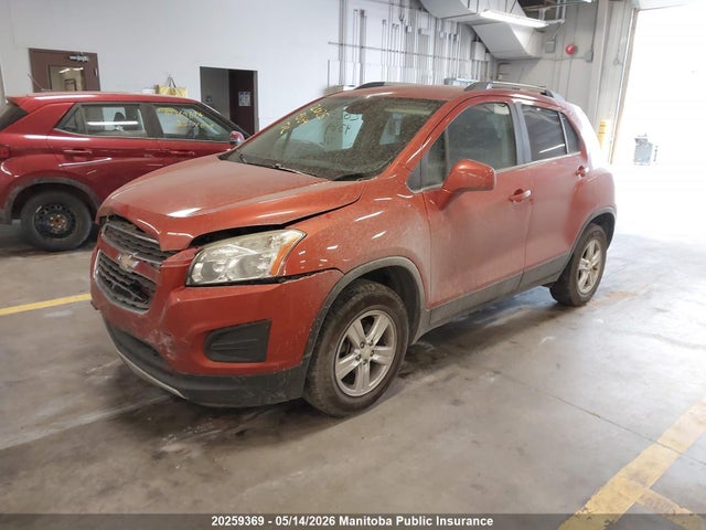 2015 Chevrolet Trax Lt მანქანა იყიდება აუქციონზე, vin: 3GNCJRSB2FL160266, აუქციონის ნომერი: 20259369