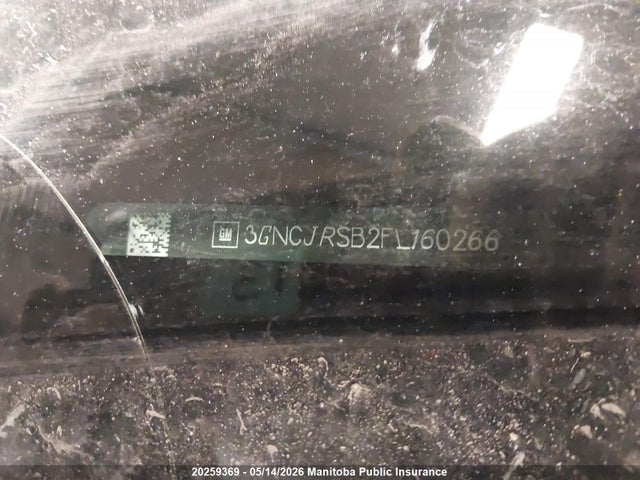 2015 Chevrolet Trax Lt მანქანა იყიდება აუქციონზე, vin: 3GNCJRSB2FL160266, აუქციონის ნომერი: 20259369