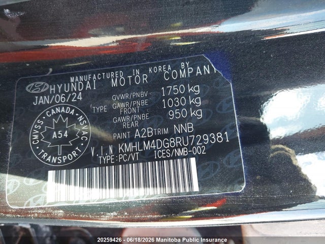 2024 Hyundai Elantra Preferred მანქანა იყიდება აუქციონზე, vin: KMHLM4DG8RU729381, აუქციონის ნომერი: 20259426