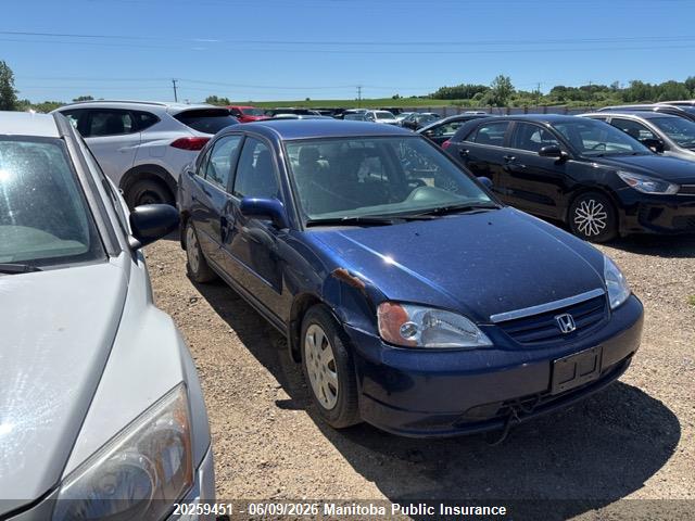 20259451 :رقم المزاد ، 2HGES16663H946817 vin ، 2003 Honda Civic Lx مزاد بيع