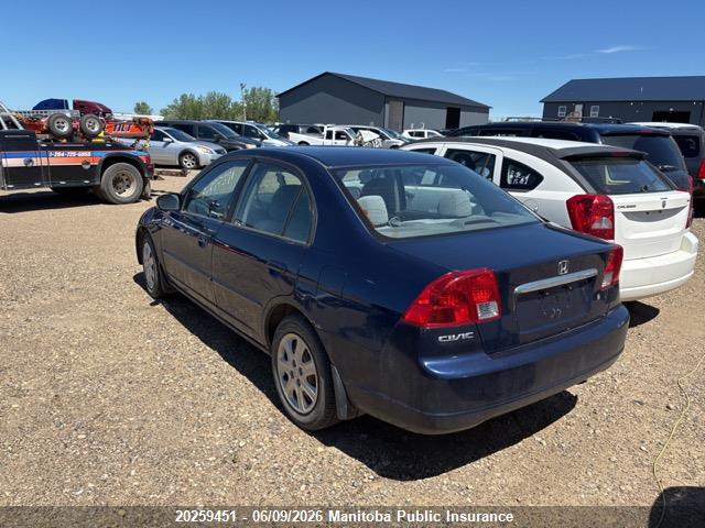 20259451 :رقم المزاد ، 2HGES16663H946817 vin ، 2003 Honda Civic Lx مزاد بيع