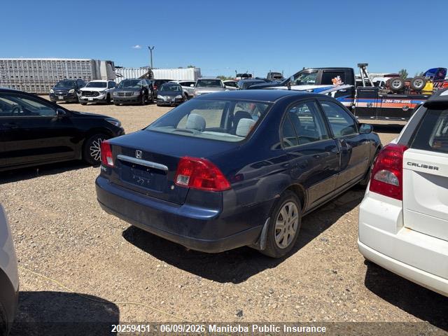 20259451 :رقم المزاد ، 2HGES16663H946817 vin ، 2003 Honda Civic Lx مزاد بيع