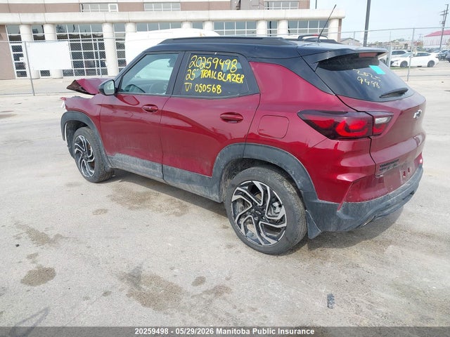 2025 Chevrolet Trailblazer Rs Turbo მანქანა იყიდება აუქციონზე, vin: KL79MUSL7SB050568, აუქციონის ნომერი: 20259498