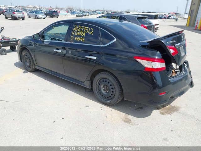 20259512 :رقم المزاد ، 3N1AB7AP1EL643683 vin ، 2014 Nissan Sentra 1.8 Sr مزاد بيع