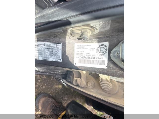 Продаж на аукціоні авто 2009 Honda Civic Sport, vin: 2HGFA166X9H029248, номер лоту: 20259538