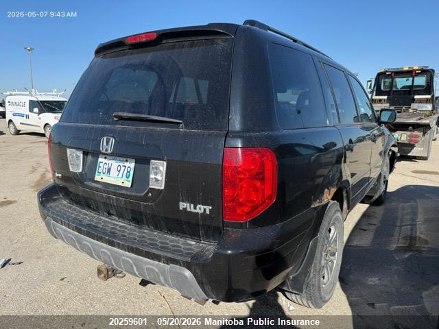 20259601 :رقم المزاد ، 2HKYF18564H596313 vin ، 2004 Honda Pilot Ex-l مزاد بيع