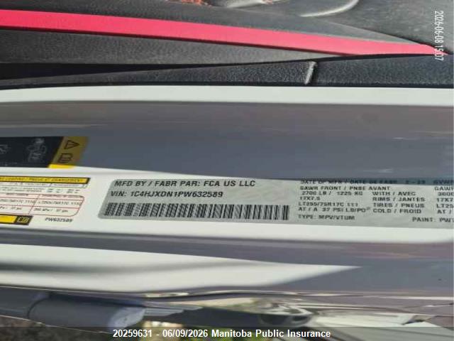 Aukcja sprzedaży 2023 Jeep Wrangler Sport, vin: 1C4HJXDN1PW632589, numer aukcji: 20259631