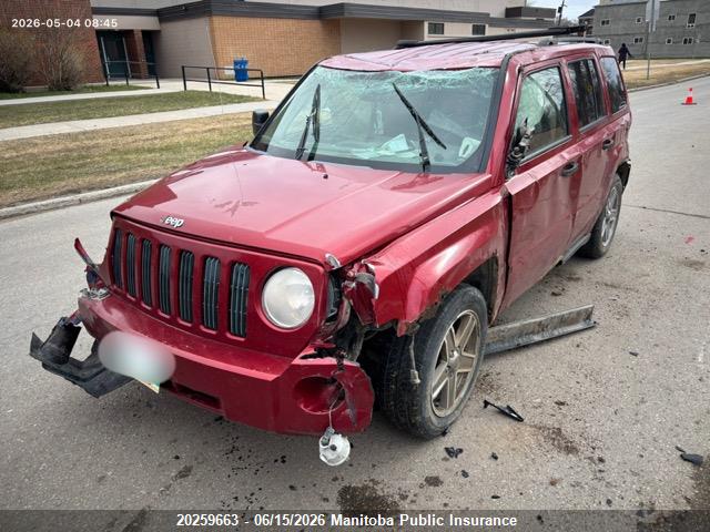 20259663 :رقم المزاد ، 1J8FT28W27D421736 vin ، 2007 Jeep Patriot North مزاد بيع