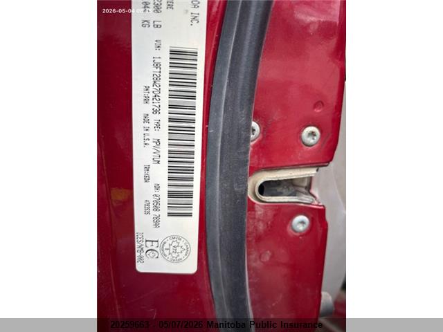 20259663 :رقم المزاد ، 1J8FT28W27D421736 vin ، 2007 Jeep Patriot North مزاد بيع