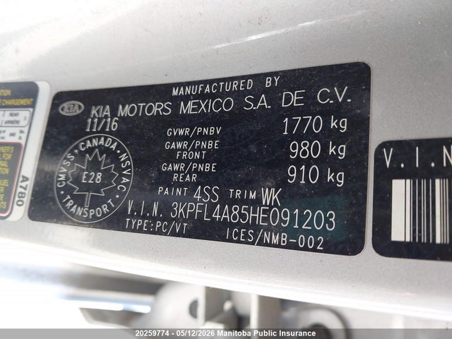Продаж на аукціоні авто 2017 Kia Forte Ex, vin: 3KPFL4A85HE091203, номер лоту: 20259774