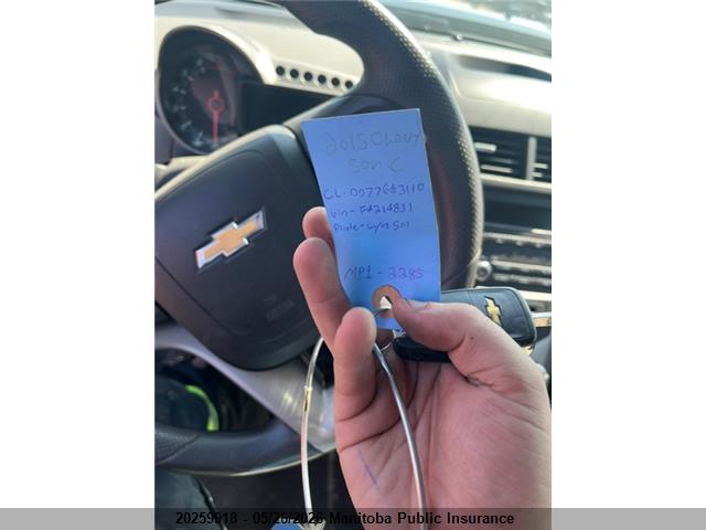 Продаж на аукціоні авто 2015 Chevrolet Sonic Ls, vin: 1G1JA5SHXF4214831, номер лоту: 20259918