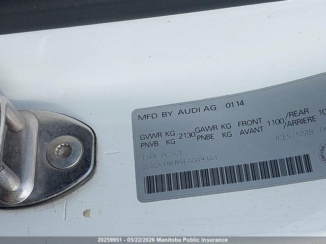 WAUVFBFR5EA049344 Audi A5 2.0t Quattro