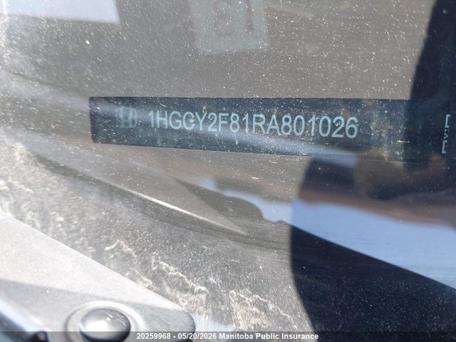2024 Honda Accord Touring Hybrid მანქანა იყიდება აუქციონზე, vin: 1HGCY2F81RA801026, აუქციონის ნომერი: 20259968