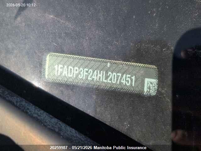 Aukcja sprzedaży 2017 Ford Focus S, vin: 1FADP3F24HL207451, numer aukcji: 20259987