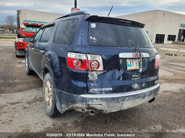 20260059 :رقم المزاد ، 1GKEV23DX9J210652 vin ، 2009 Gmc Acadia Slt مزاد بيع