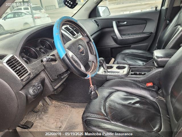 20260059 :رقم المزاد ، 1GKEV23DX9J210652 vin ، 2009 Gmc Acadia Slt مزاد بيع