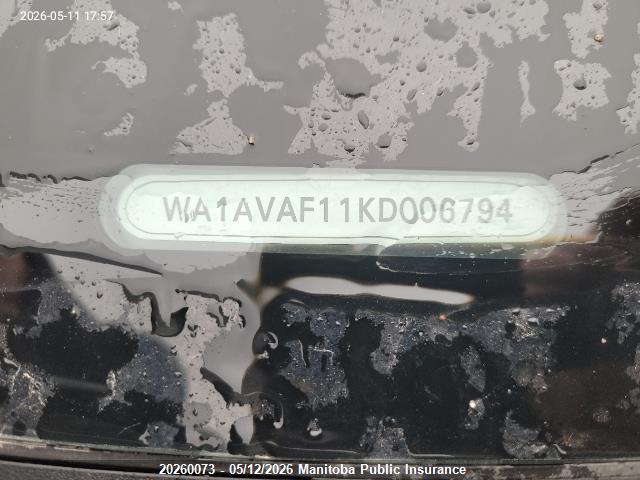 Aukcja sprzedaży 2019 Audi Q8 Progressiv, vin: WA1AVAF11KD006794, numer aukcji: 20260073