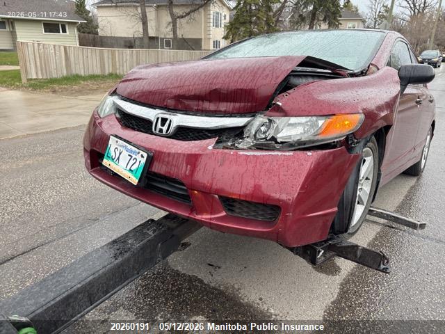 Aukcja sprzedaży 2009 Honda Civic Ex, vin: 2HGFA16489H031949, numer aukcji: 20260191