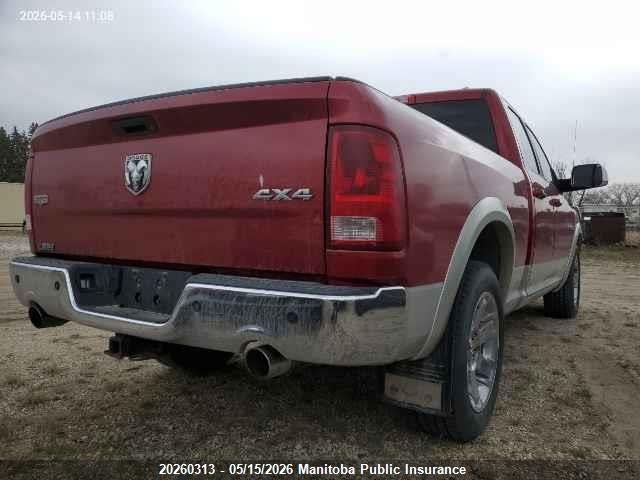 2010 Dodge Ram 1500 Laramie Quad Cab მანქანა იყიდება აუქციონზე, vin: 1D7RV1GTXAS190593, აუქციონის ნომერი: 20260313