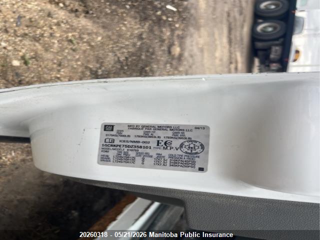20260318 :رقم المزاد ، 1GCRKPE75DZ358101 vin ، 2013 Chevrolet Silverado 1500 Ls Ext Cab مزاد بيع