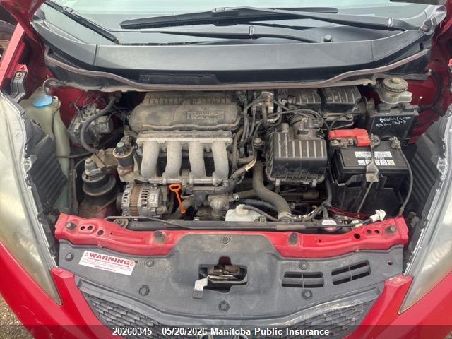 20260345 :رقم المزاد ، JHMGE88209S800950 vin ، 2009 Honda Fit Lx مزاد بيع
