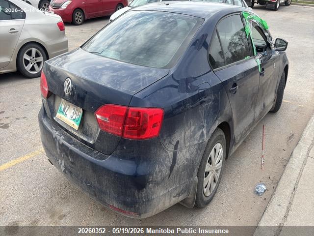 20260352 :رقم المزاد ، 3VW2K7AJ3DM442399 vin ، 2013 Volkswagen Jetta 2.0 مزاد بيع