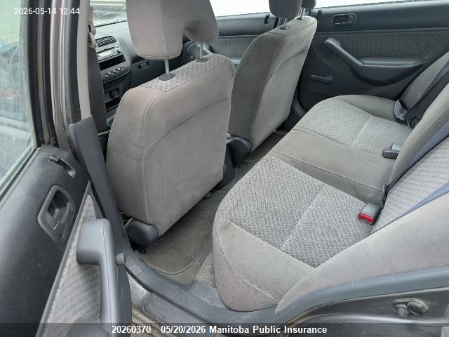 20260370 :رقم المزاد ، 2HGES16334H930839 vin ، 2004 Honda Civic Dx مزاد بيع