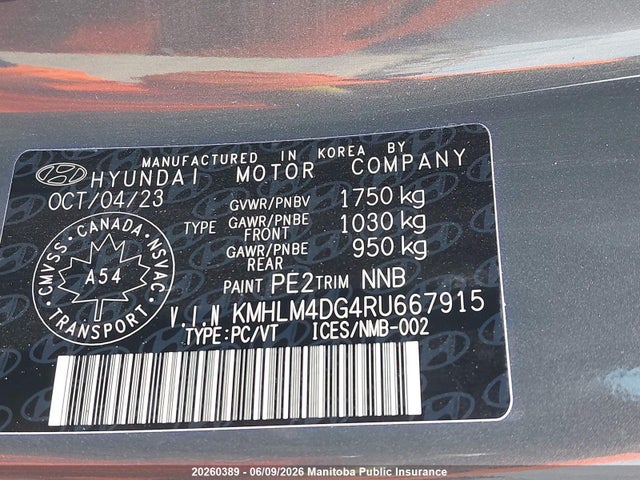 KMHLM4DG4RU667915 Hyundai Elantra Preferred