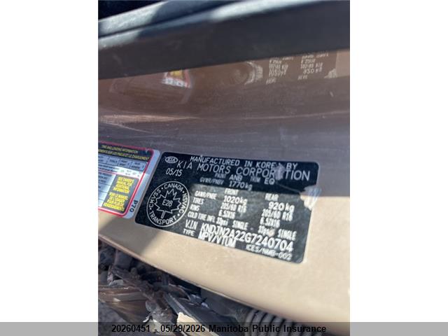KIA SOUL LX 2016 KNDJN2A22G7240704 Image 9