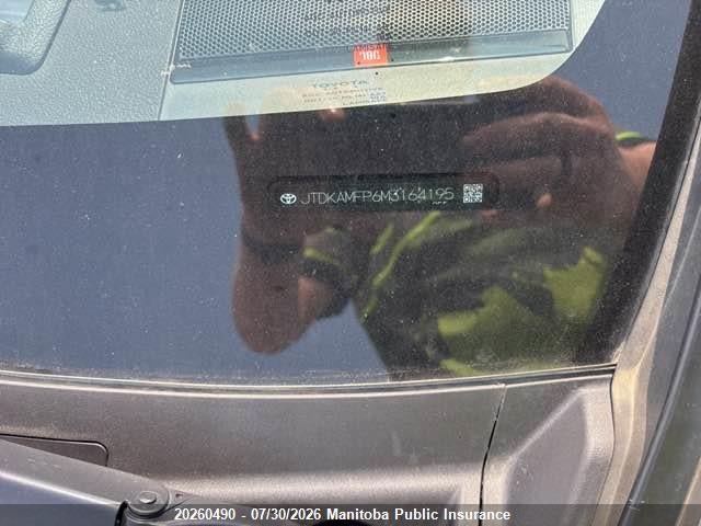 Auction sale of the 2021 Toyota Prius Prime, vin: JTDKAMFP6M3164195, lot number: 20260490