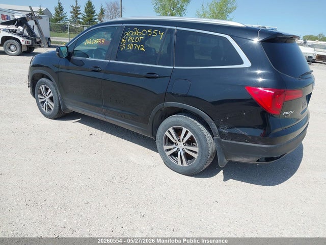 20260554 :رقم المزاد ، 5FNYF6H50GB511742 vin ، 2016 Honda Pilot Ex-l مزاد بيع